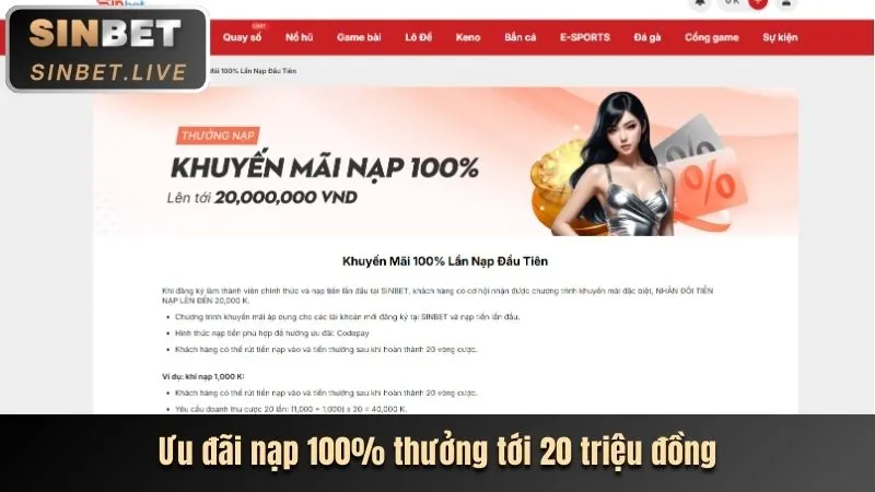Hoàn trả cực cao tại OK89